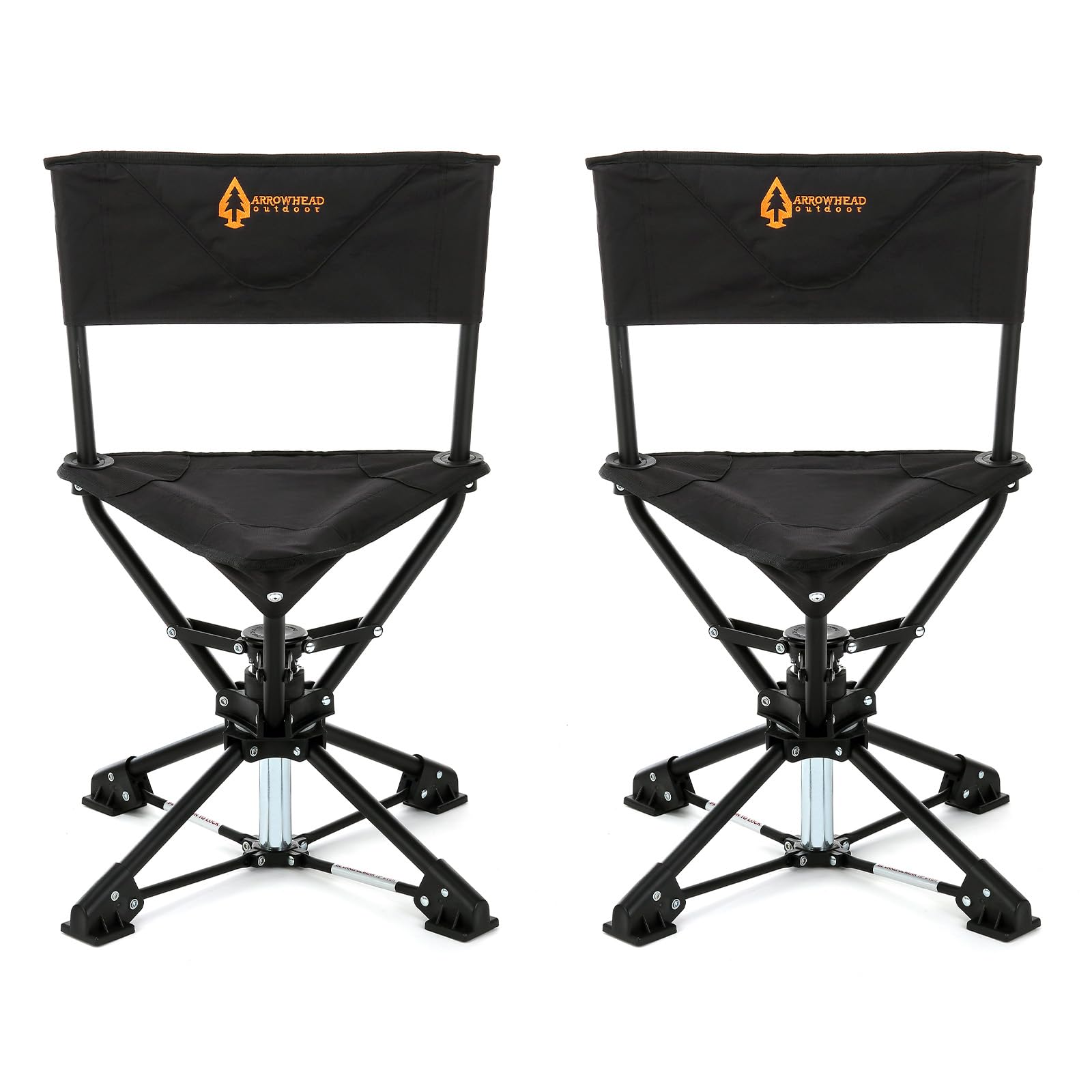 ARROWHEAD OUTDOOR 360° swivel chair for quiet, smooth hunting movement.