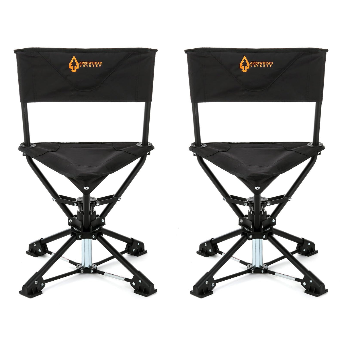 ARROWHEAD OUTDOOR 360° swivel chair for quiet, smooth hunting movement.