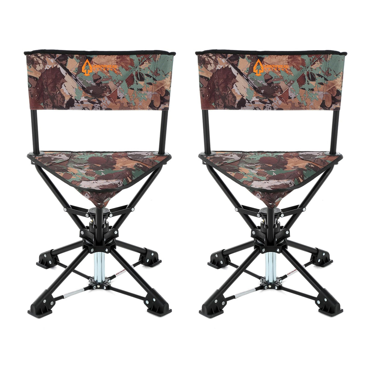 Arrowhead Outdoor 360-degree swivel chair in use for silent, versatile movement.