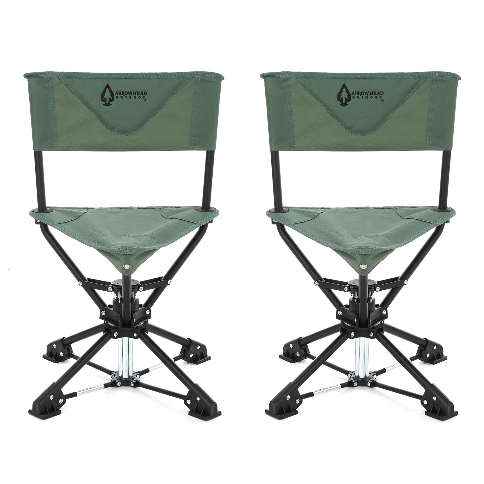 Arrowhead Outdoor swivel chair for silent 360-degree movement in blinds