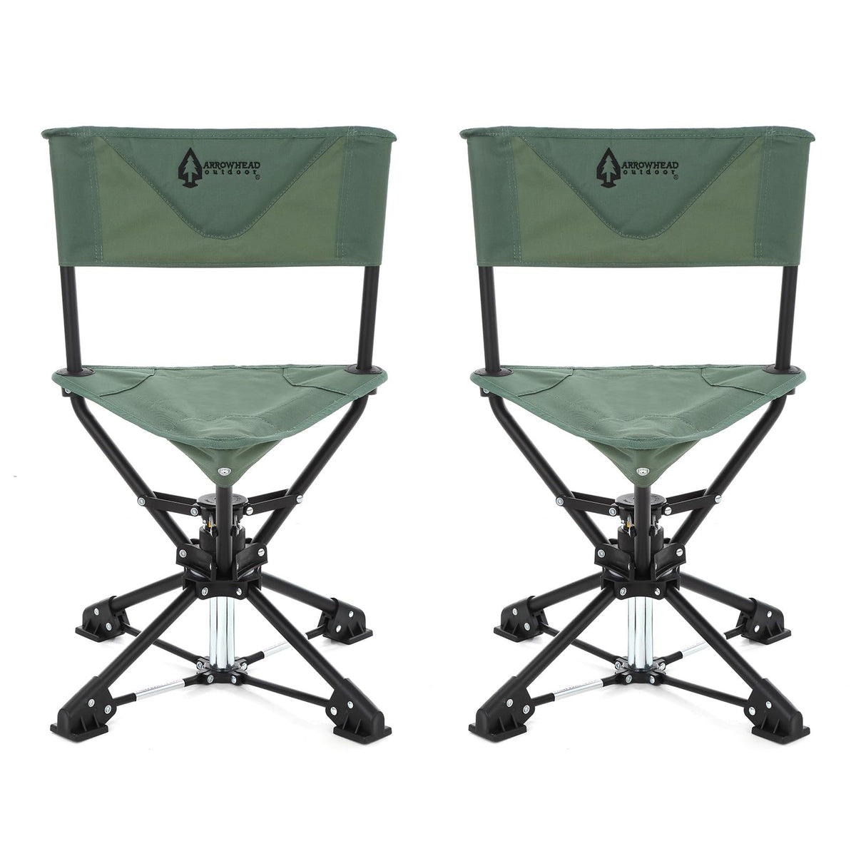 Arrowhead Outdoor swivel chair for silent 360-degree movement in blinds