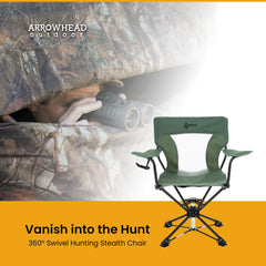 ARROWHEAD OUTDOOR wide stabilizing feet prevent sinking in wetland blinds.