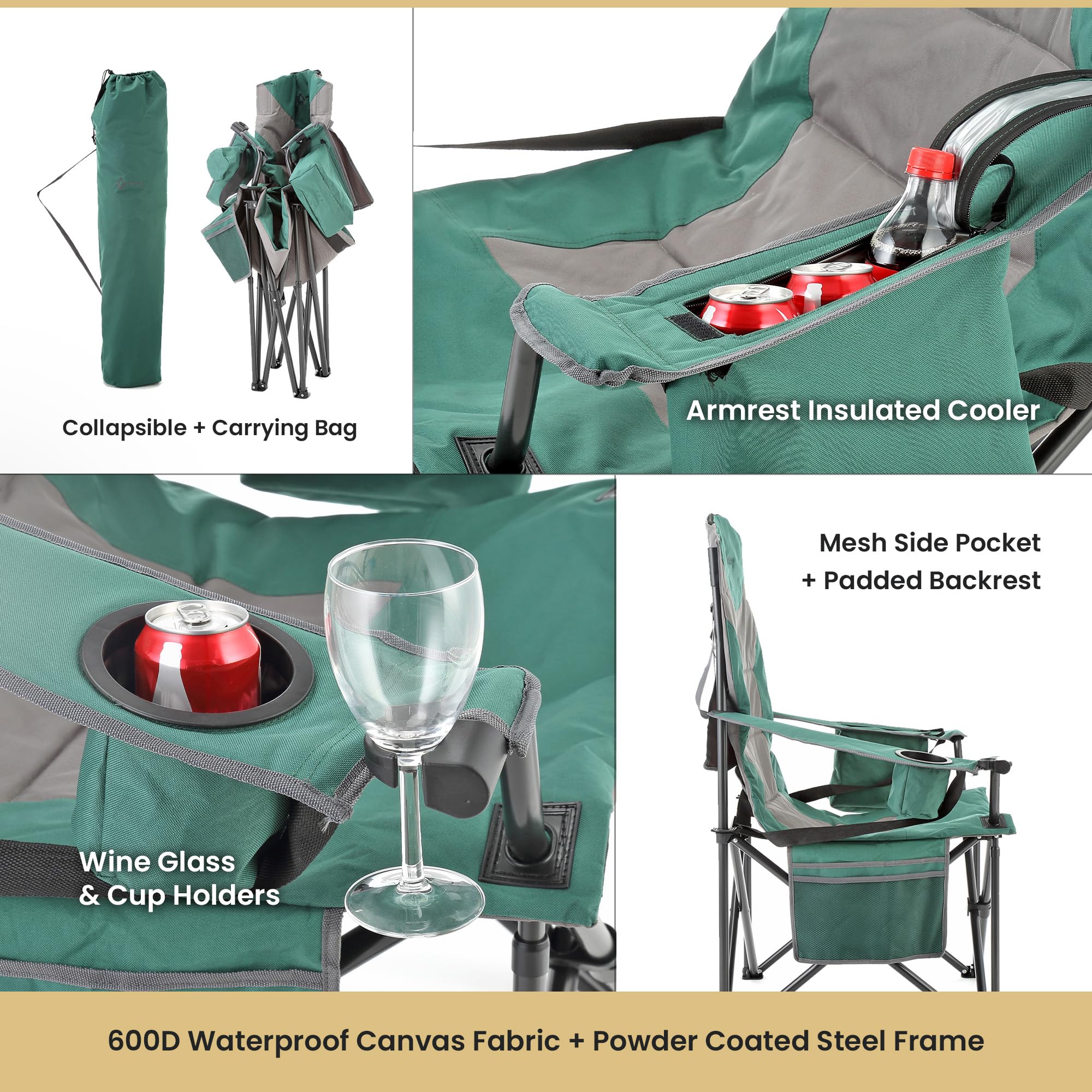 ARROWHEAD OUTDOOR chair heavy-duty frame supports reliable use