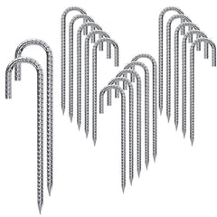 ARRYNTHEON rebar stakes 16-inch setup shows sturdy 17-pack for secure anchoring.