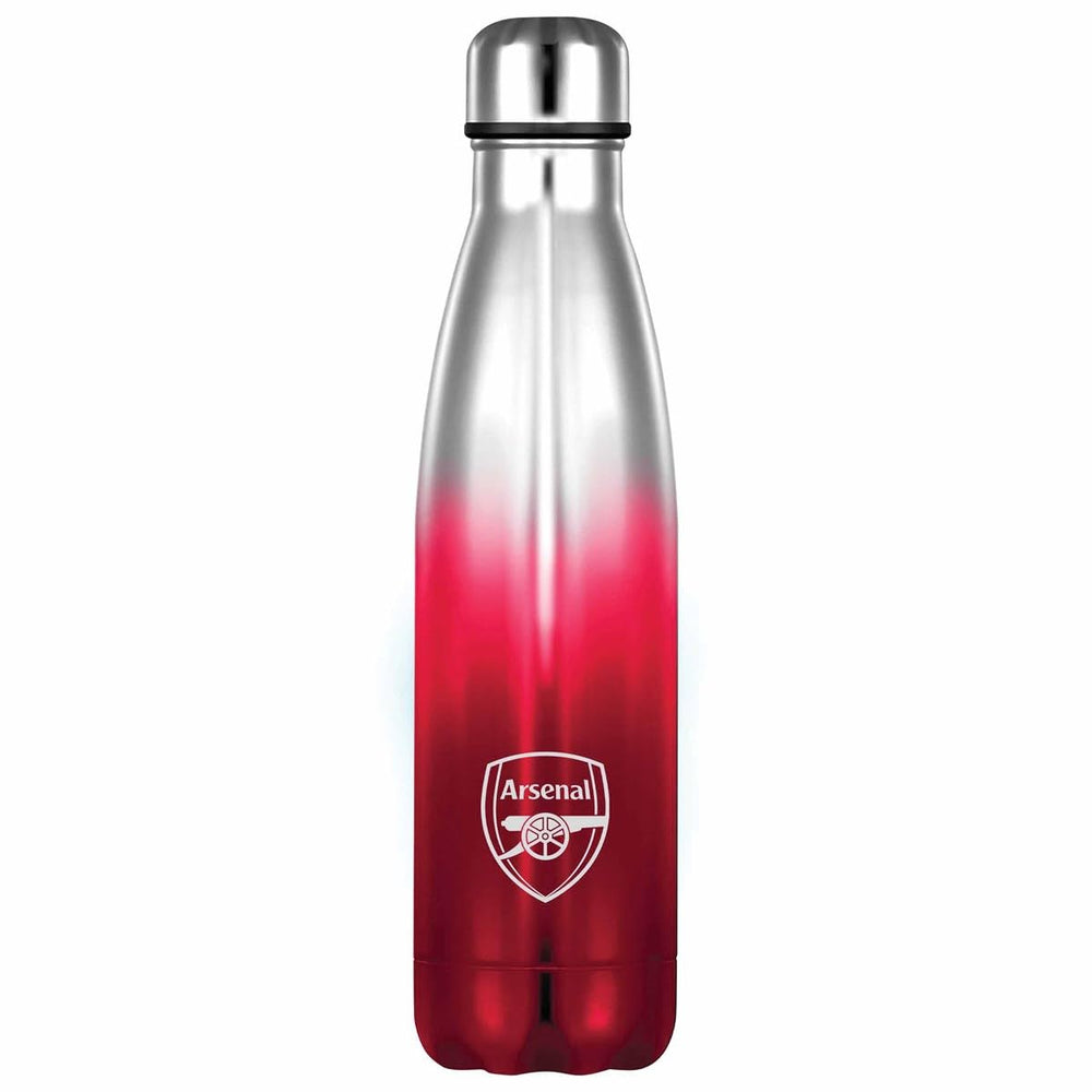 Arsenal FC water bottle with ombre metallic finish, ideal for daily workouts and travel