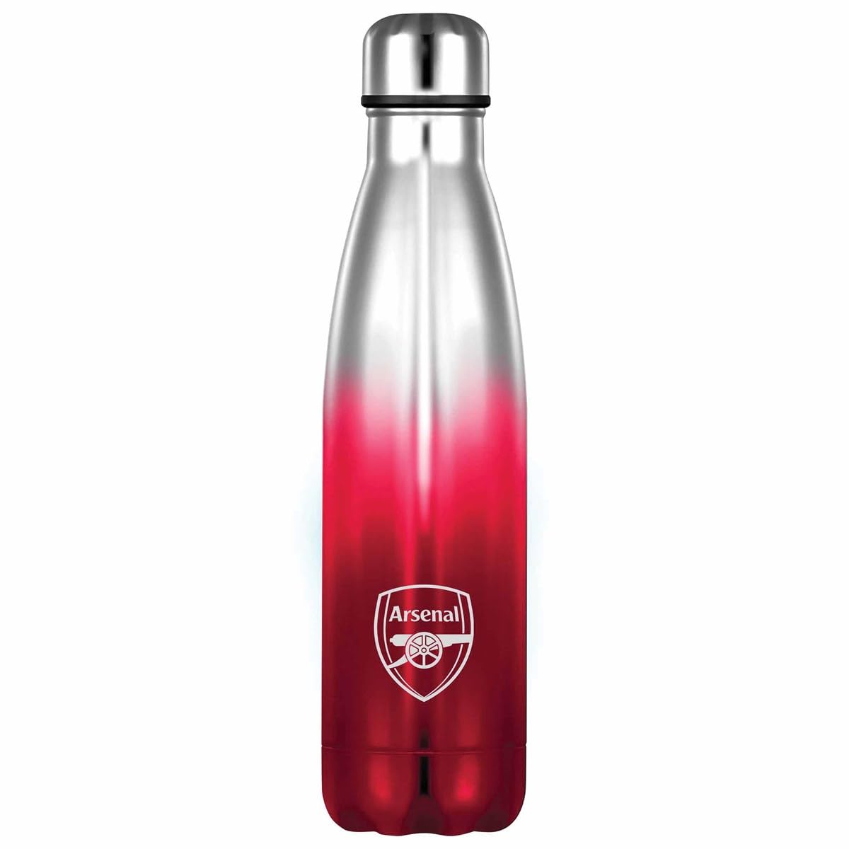 Arsenal FC water bottle with ombre metallic finish, ideal for daily workouts and travel