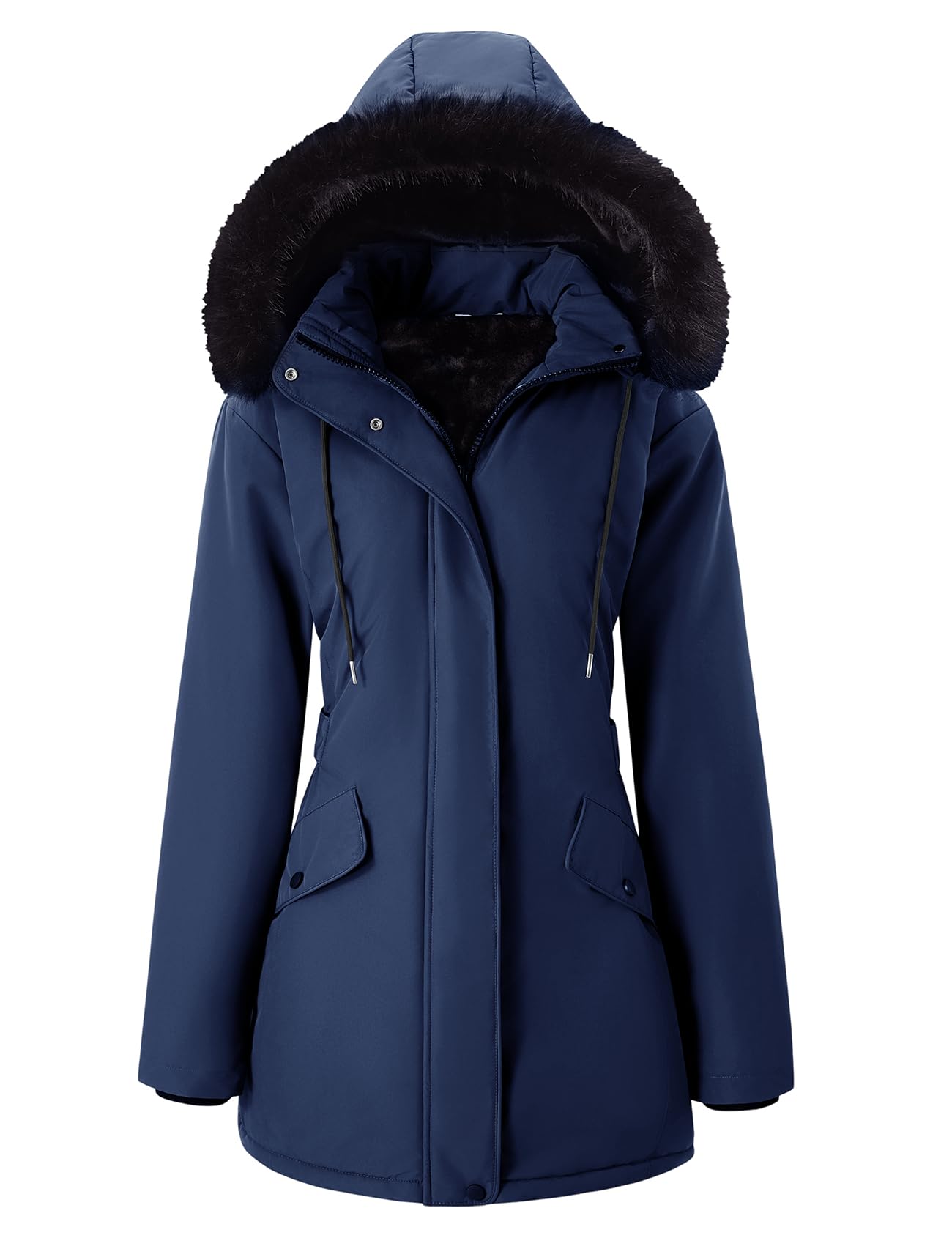Arssm women's winter puffer coat with hood for versatile warmth in cold weather.