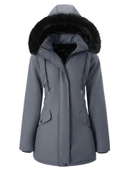 Arssm women's winter puffer coat with hood delivers versatile warmth and weather protection.
