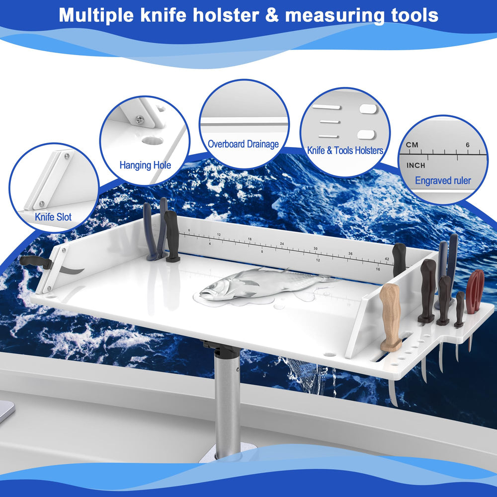Durable PE material on boat cutting board resistant to odors and deformation