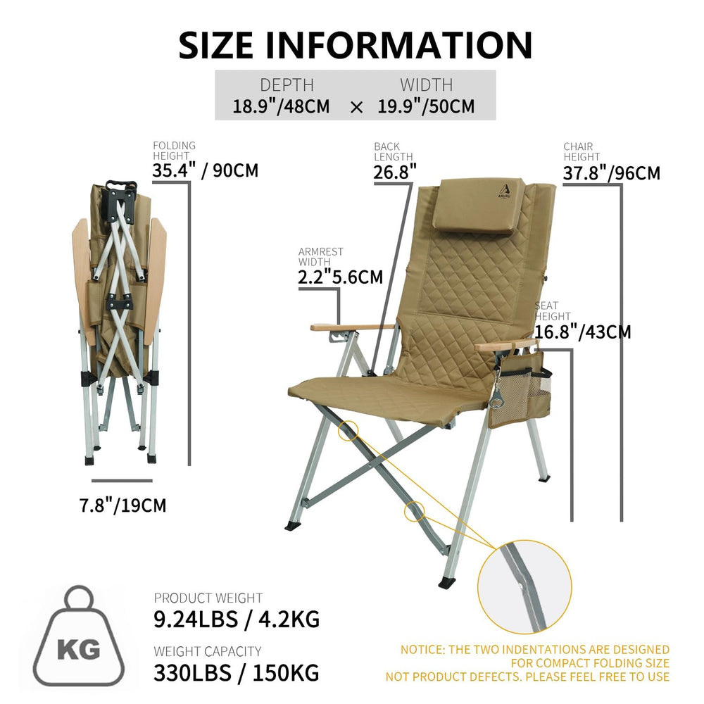 ARURU chair with 150 kg load capacity offers sturdy outdoor seating.