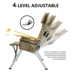 ARURU anodized aluminum frame resists rust for rugged outdoor use.