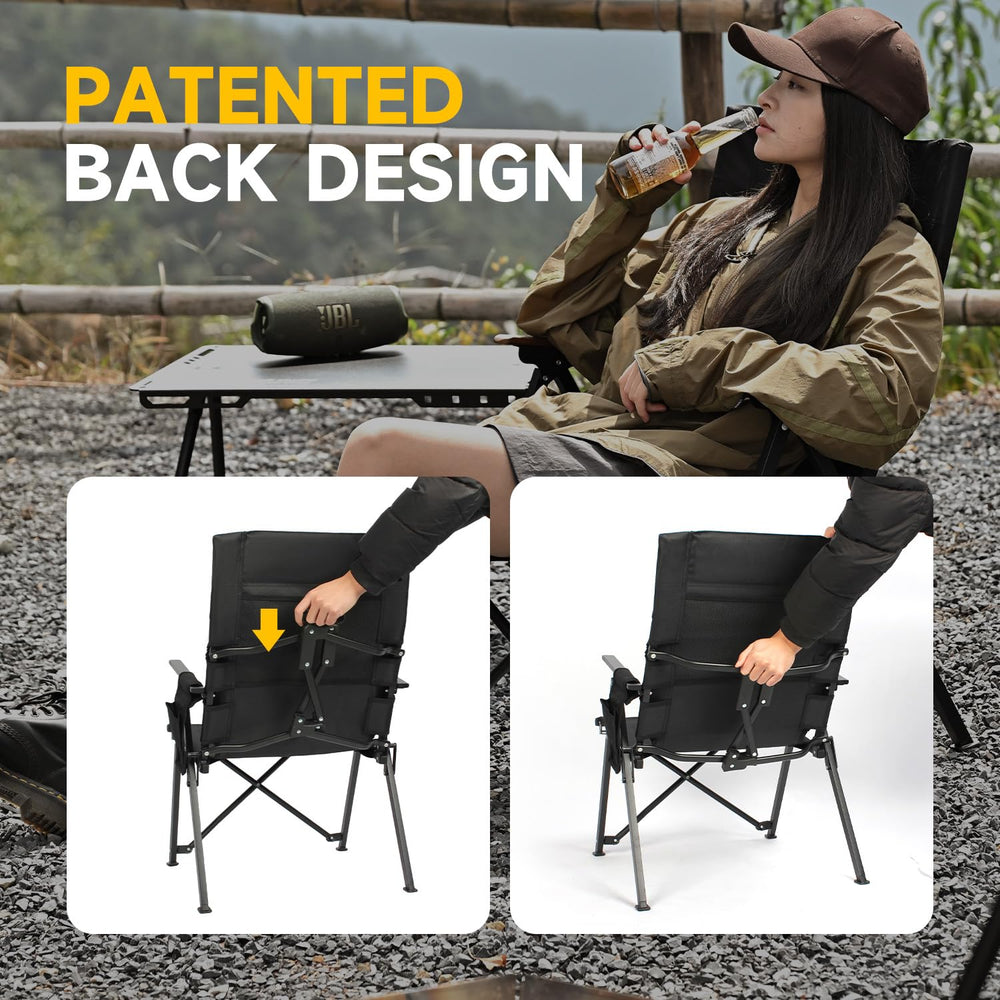ARURU chair on sand showcases sturdy 250lb capacity.