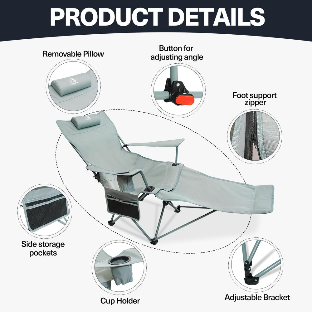 ARURU padded headrest provides extra neck support while lounging.