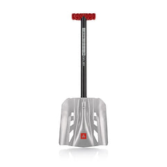 Arva Race Carbon Shovel carbon shaft closeup shows lightweight strength.