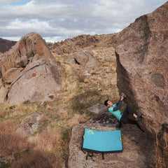 Asana Focus Crash Pad with Deluxe Suspension System and ergonomic straps in use.