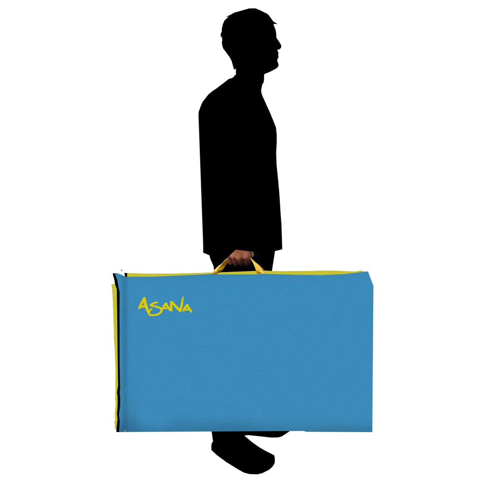 Asana VersaPad folds flat for easy transport and storage.