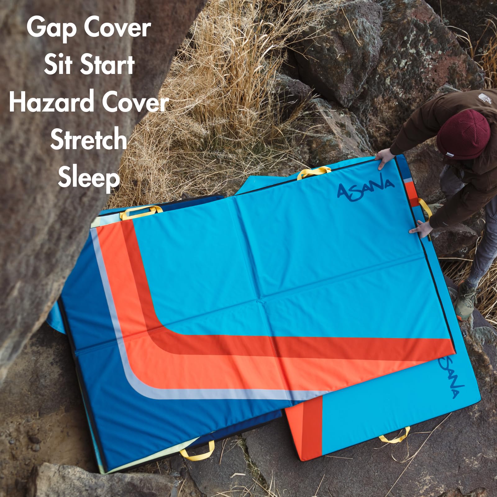 Asana VersaPad multipurpose-use mat for crag, warm-up, and yoga