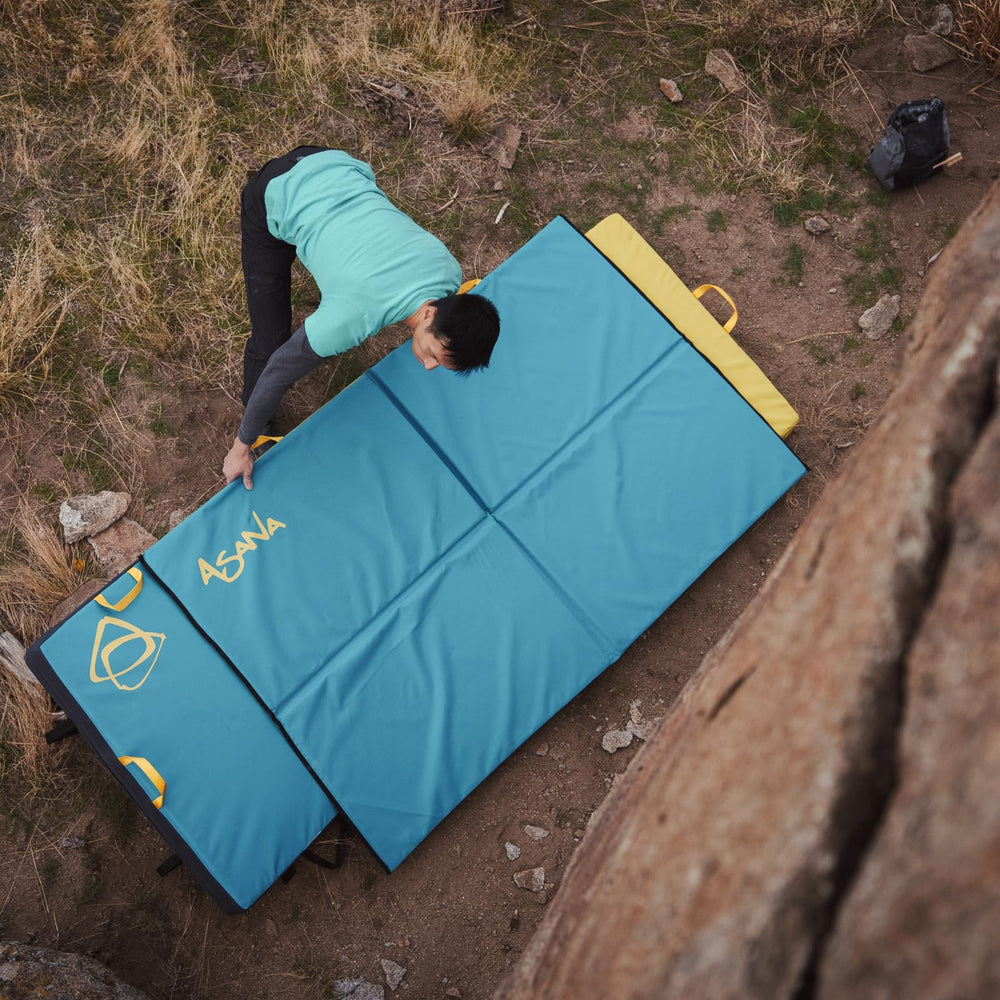Asana VersaPad doubles as a sleeping pad during tent stays on climbs.