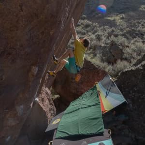 VersaPad doubles as a compact warm-up yoga mat before climbs.