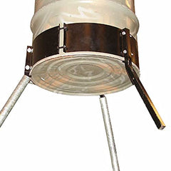 ASF All Seasons Deer Feeder Barrel Band on a 55-gallon drum for quick, sturdy feed distribution.
