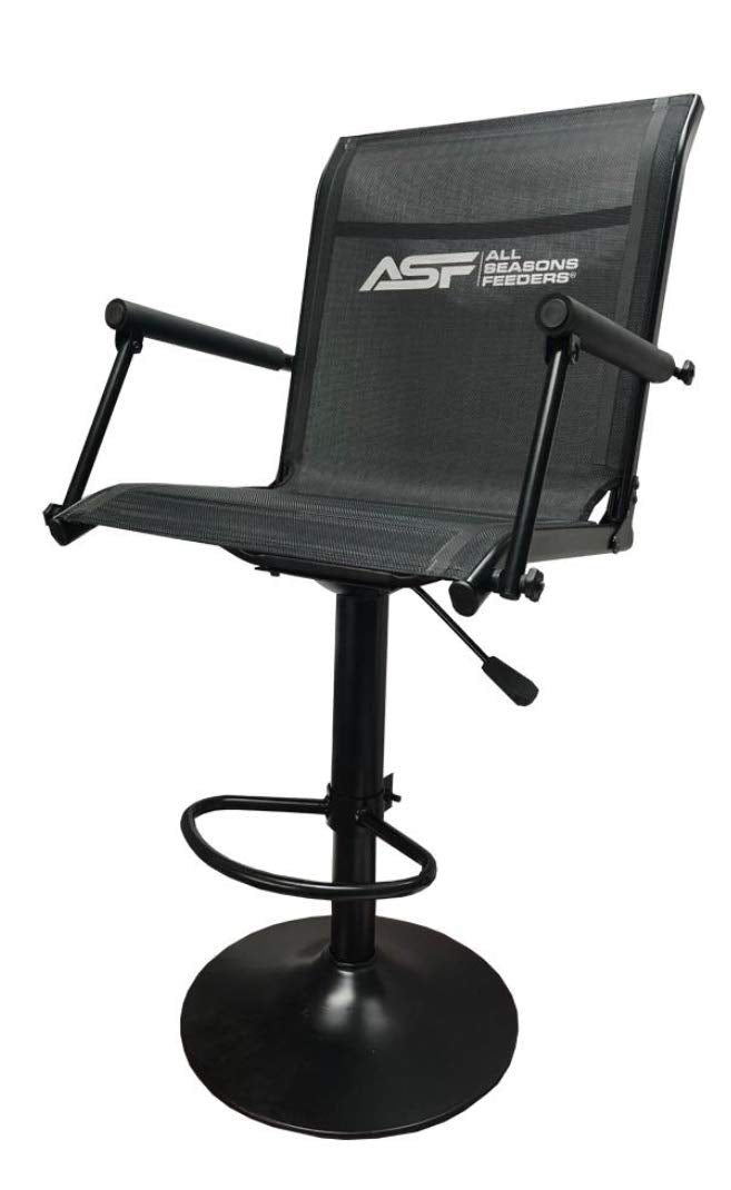 ASF All Seasons EZ Pedestal Blind Chair with steel frame and adjustable height for versatile, weather-resistant seating.