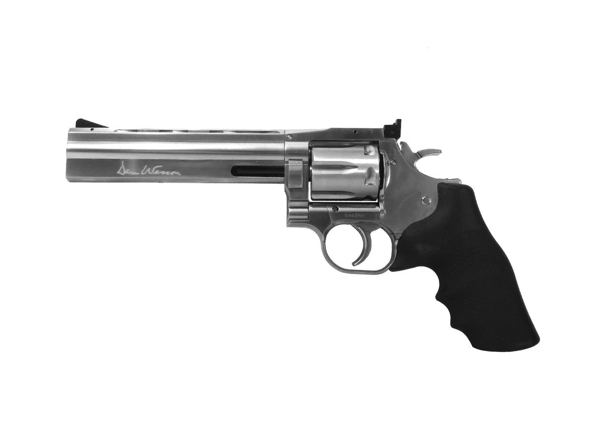 ASG Dan Wesson 715 6-inch barrel in silver for precise target practice.