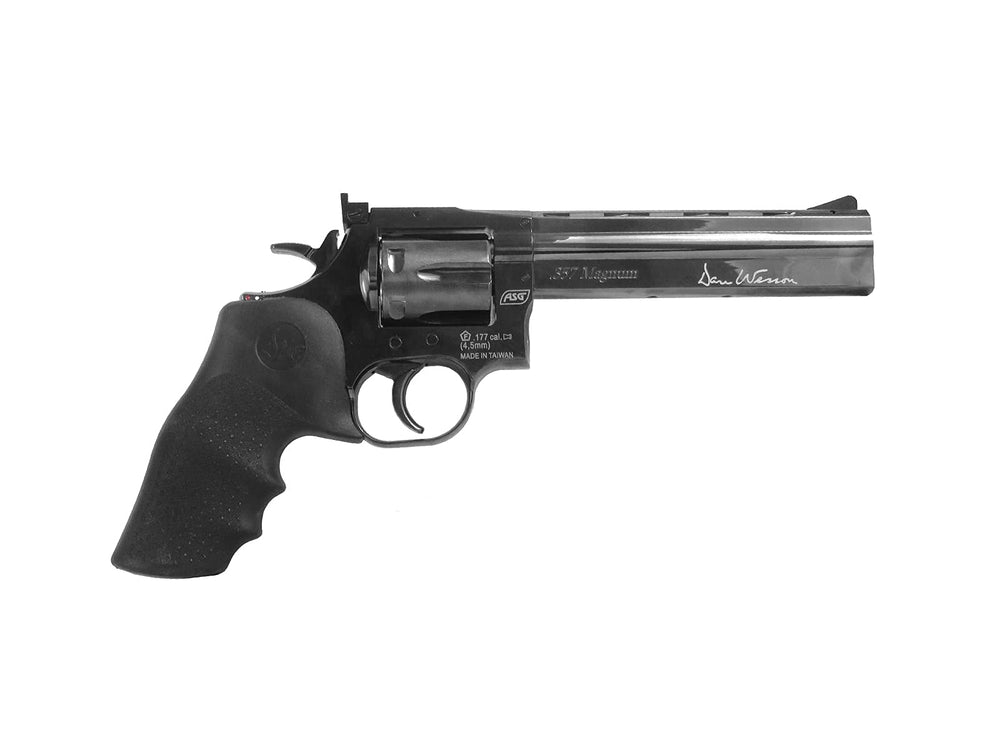 ASG Dan Wesson 715 includes speed loader and six cartridges for efficient reloading.