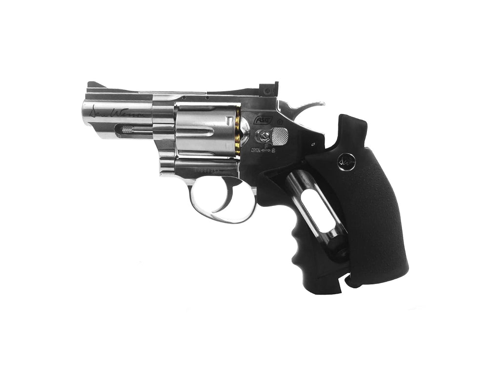 ASG Dan Wesson rail and loader illustrate ready-to-fire setup.
