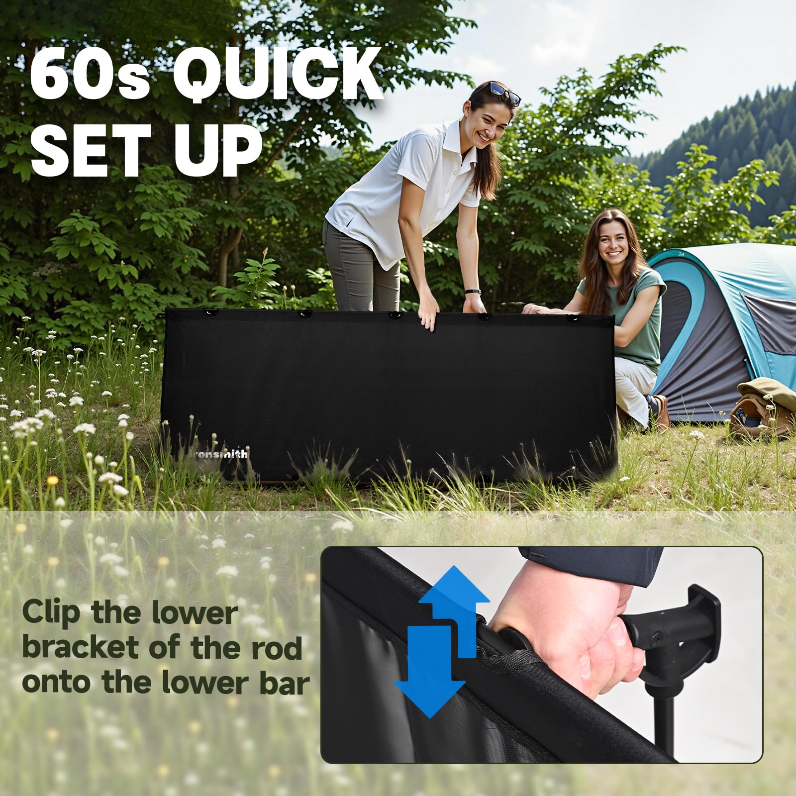 ASGARD camping cot quick-setup demonstrates fast assembly for busy trips