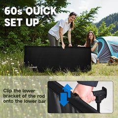 ASGARD camping cot quick-setup demonstrates fast assembly for busy trips