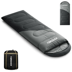 ASHOMELI All Season Sleeping Bag 32F insulation focus keeps you warm on chilly camp nights.