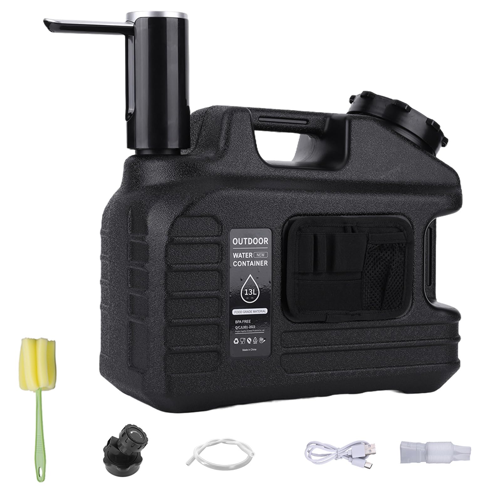 ASIEIT 3.5 gallon camping water jug with pump for easy outdoor refills