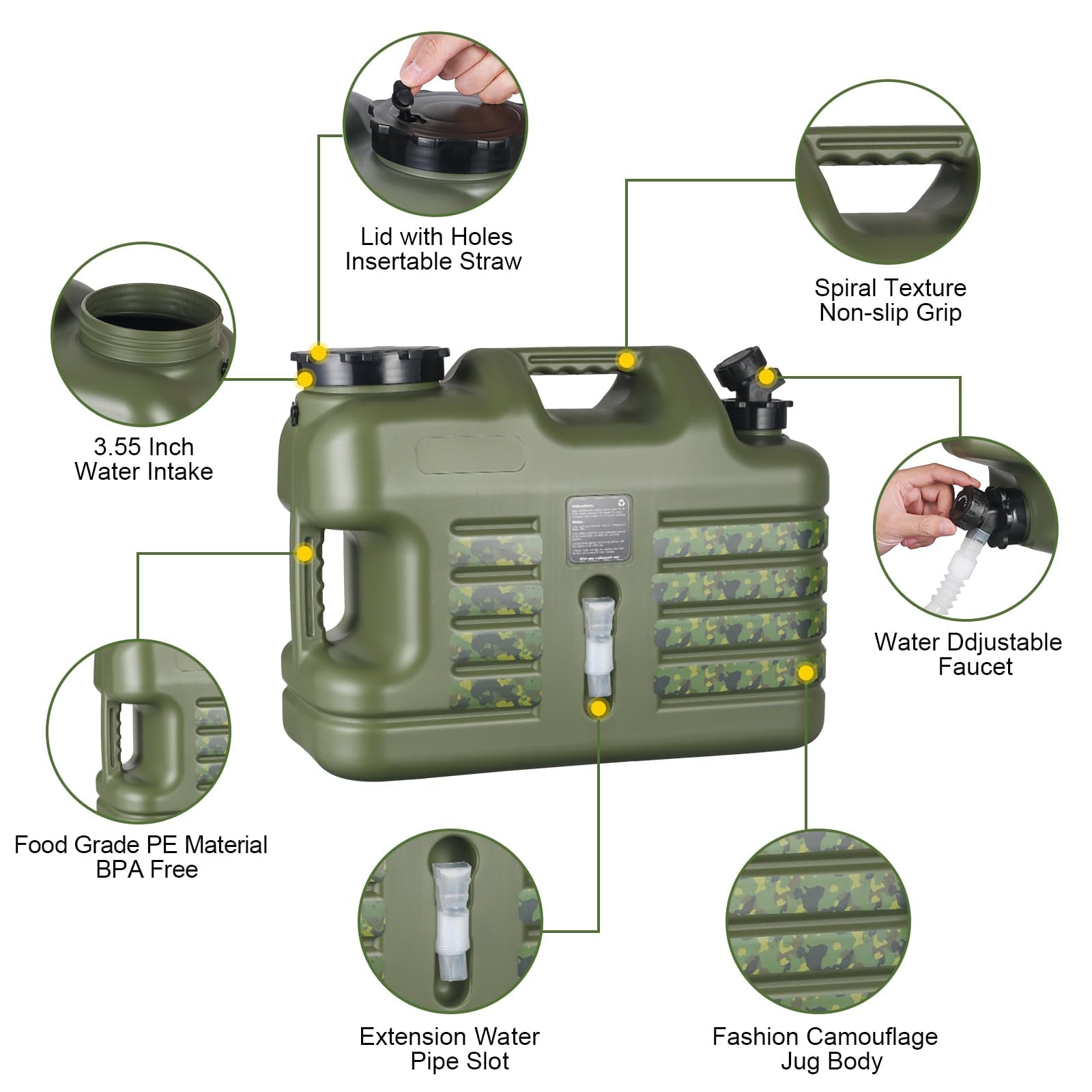 ASIEIT camping and hiking water storage suitable for picnics and adventures.
