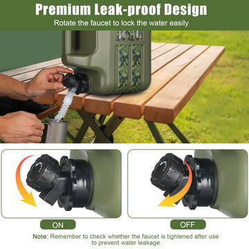 ASIEIT portable water container stored in car trunk for road trips