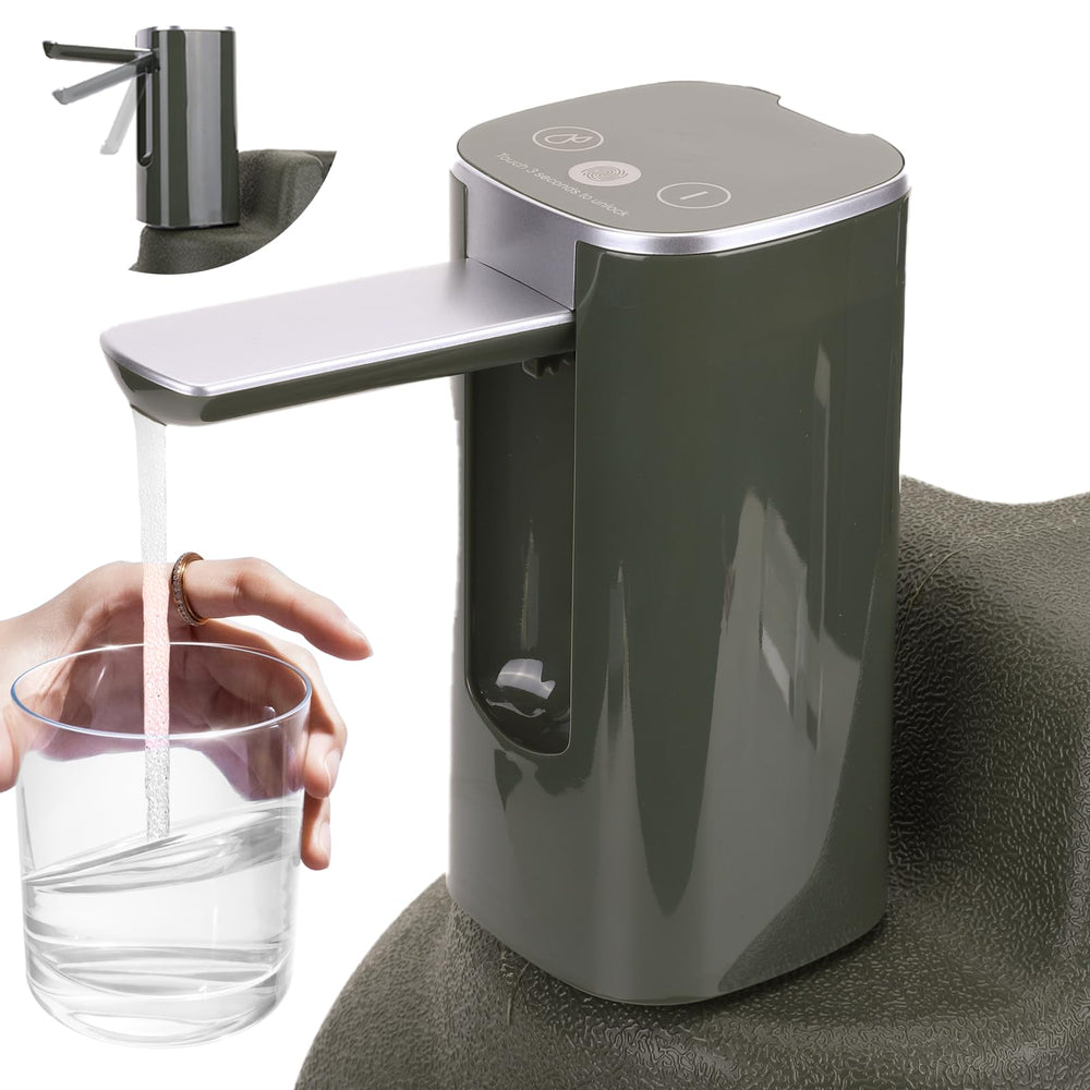 ASIEIT portable water pump with fingerprint touch control for quick, hands-free dispensing.