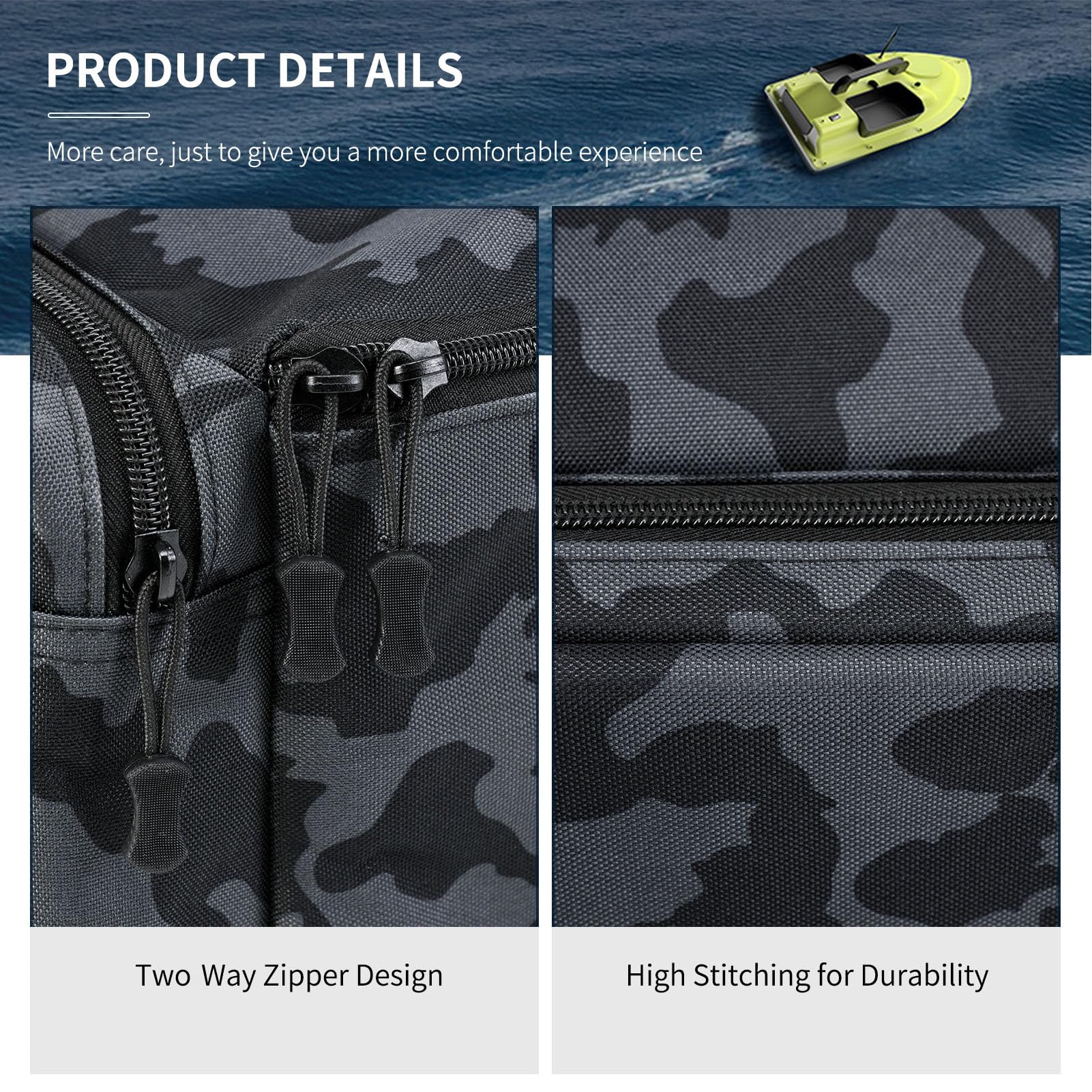 Asixxsix double zipper design for quick, easy access to gear.