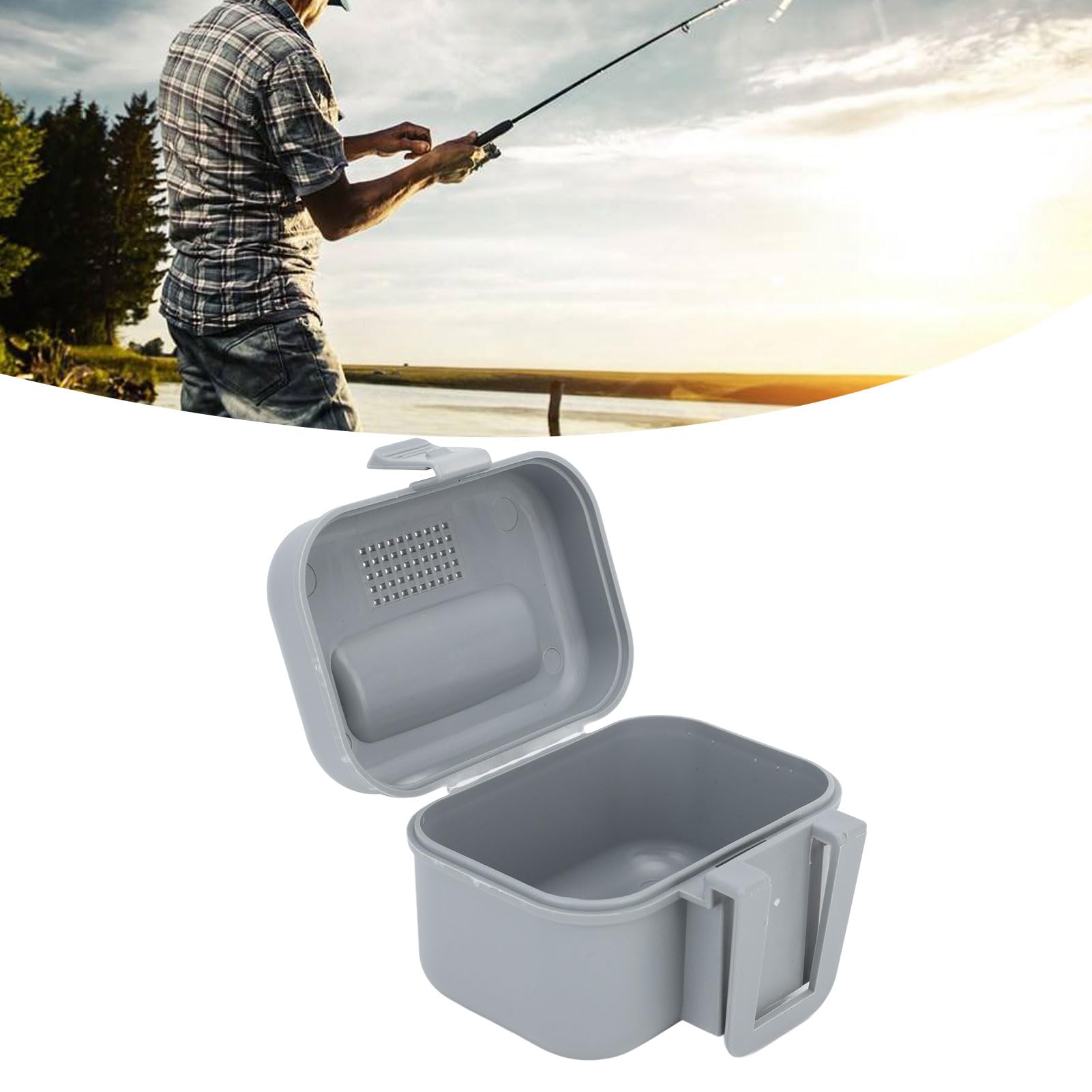 Lightweight portable bait box for fishing trips