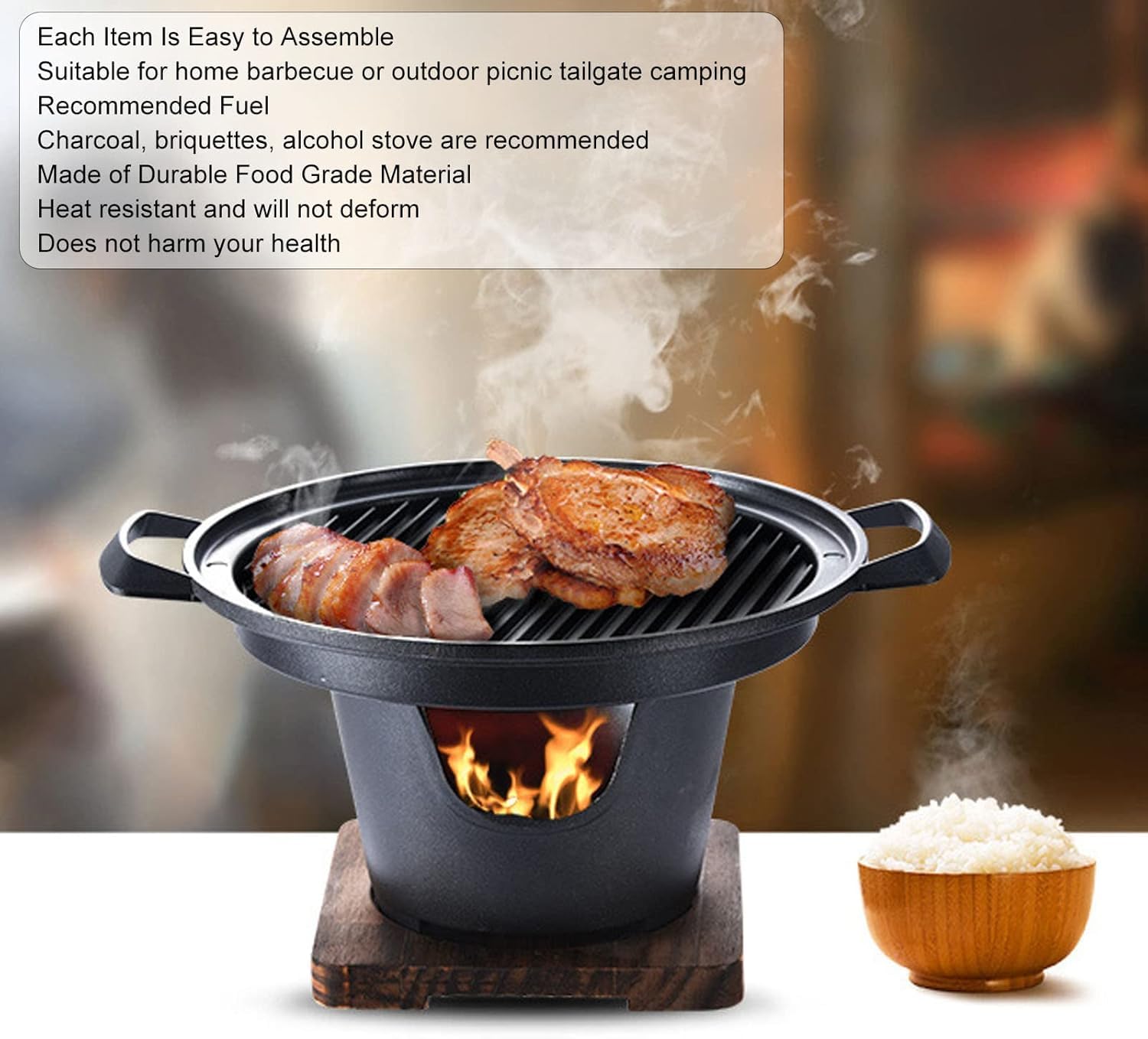 Asixxsix nonstick surface for easy cleanup after grilling