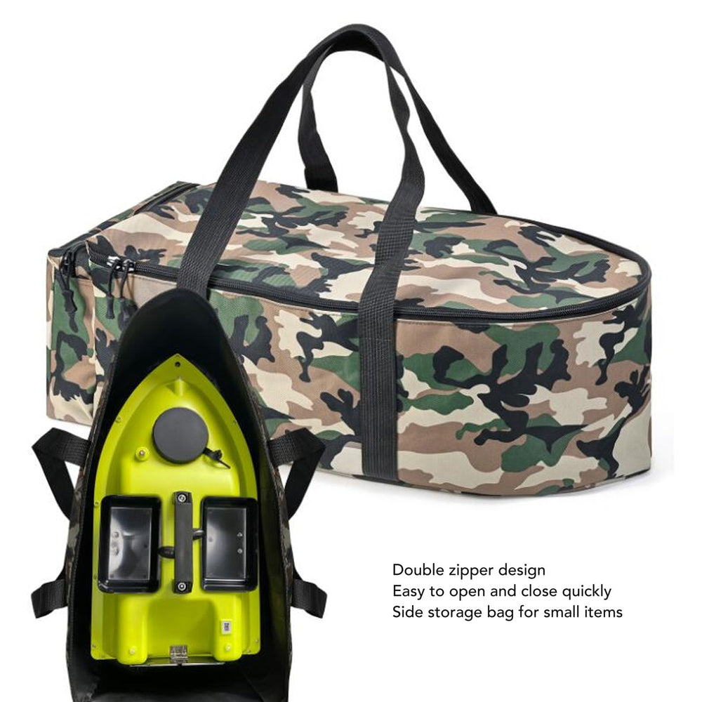 Asixxsix RC Bait Boat Storage Bag carry handle simplifies transport to the dock.