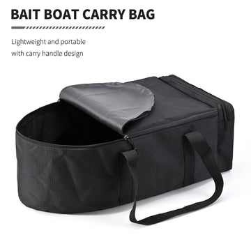Asixxsix RC bait boat storage bag double zipper for fast access during trips.