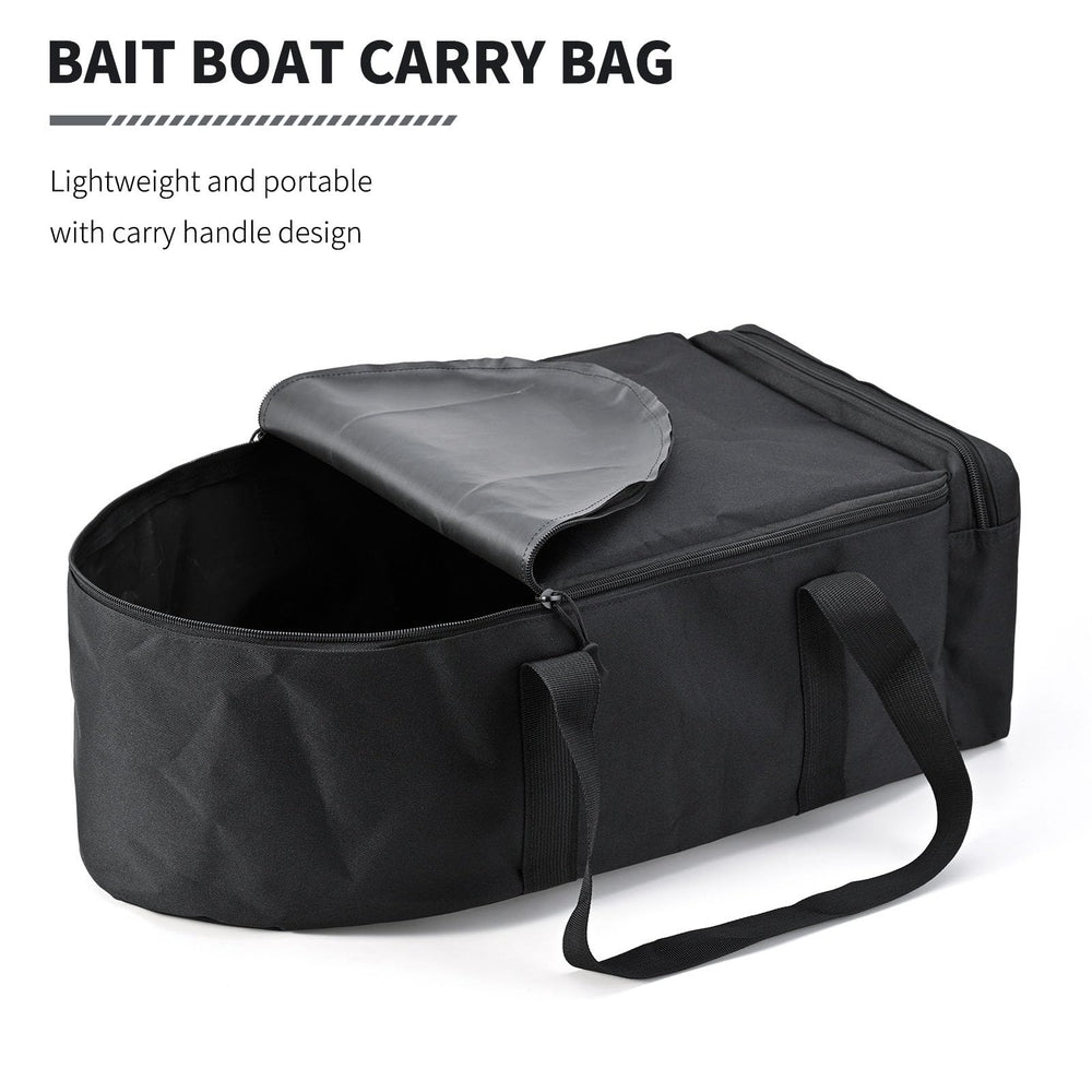 Asixxsix RC bait boat storage bag double zipper for fast access during trips.