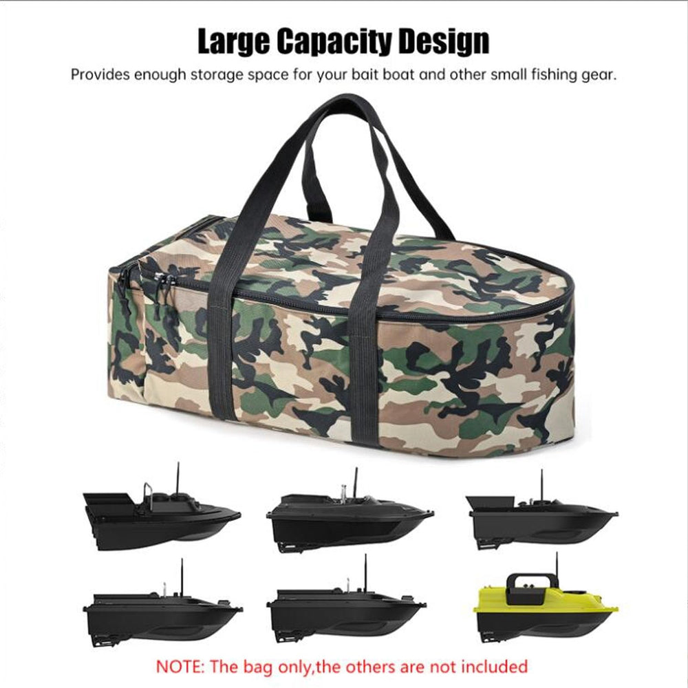 Asixxsix RC Bait Boat Storage Bag zipper detail enables quick access in field conditions.