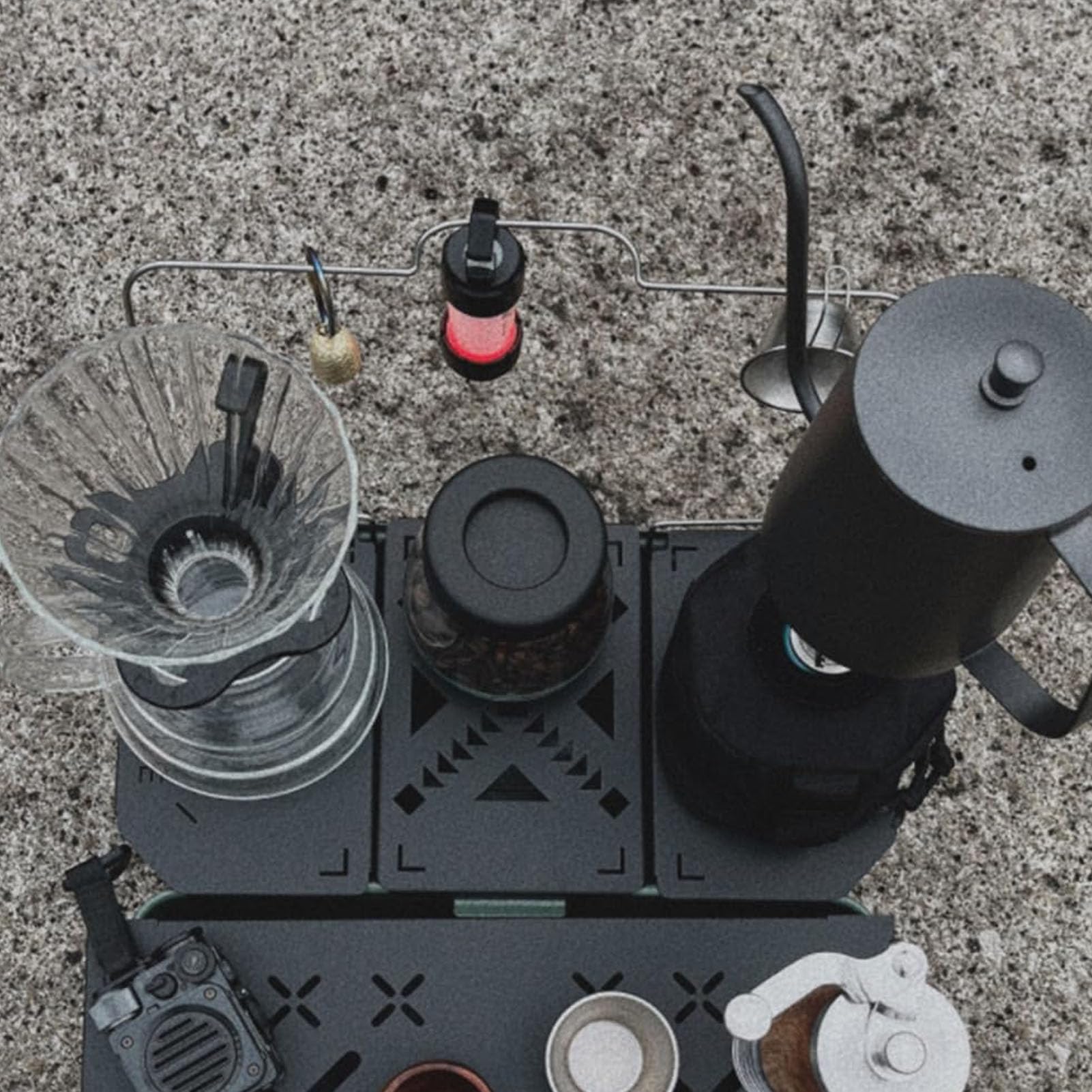 Asixxsix removable table top—reusable as side panel for extra fishing box storage.