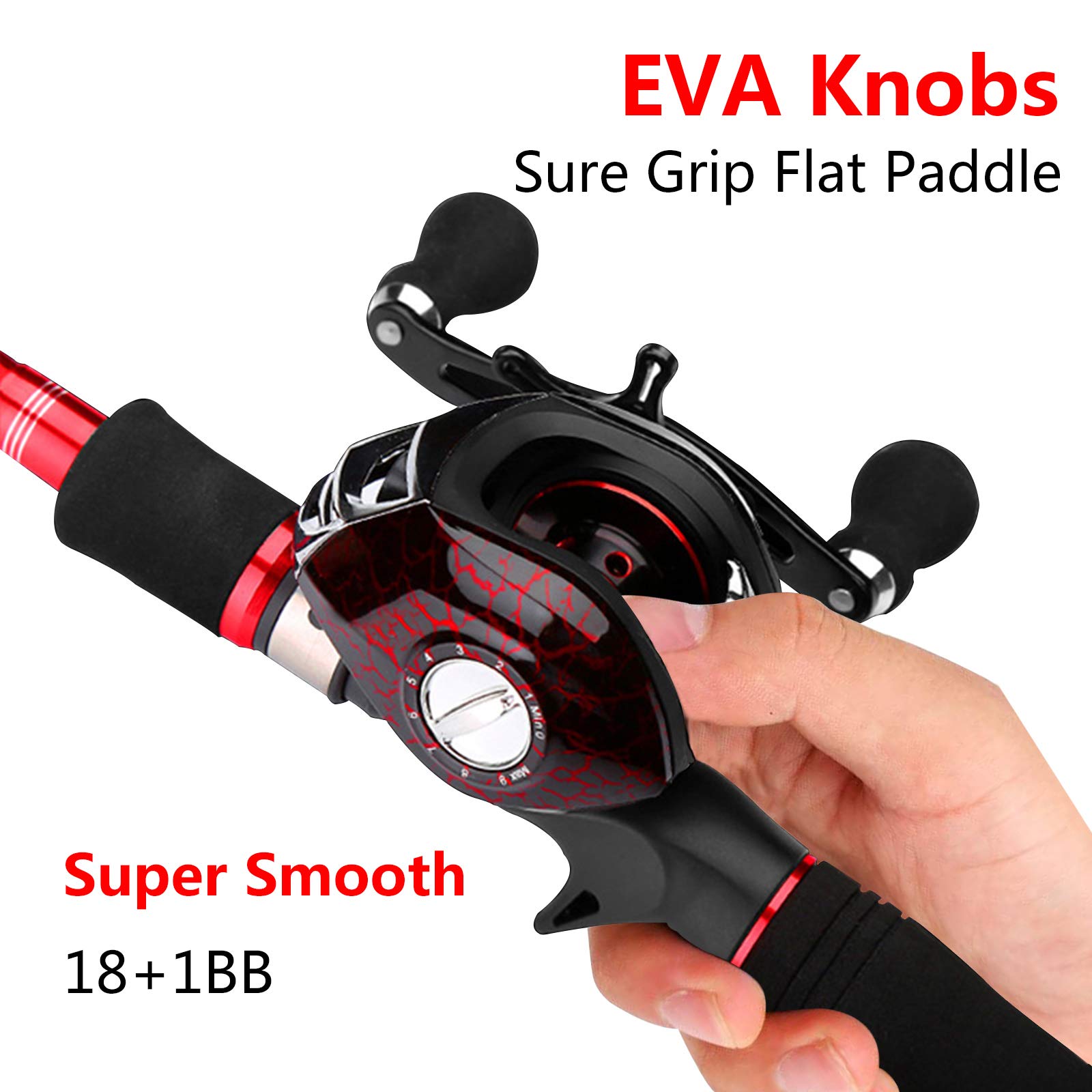 Long handle with EVA knob for improved grip