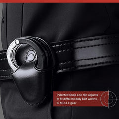 ASP Handcuff Case spare key compartment keeps emergency key secure.