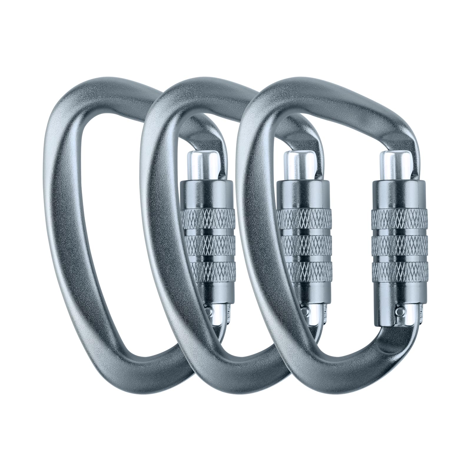 Aspire auto-locking carabiner twist-lock closeup shows secure, quick-locking performance.