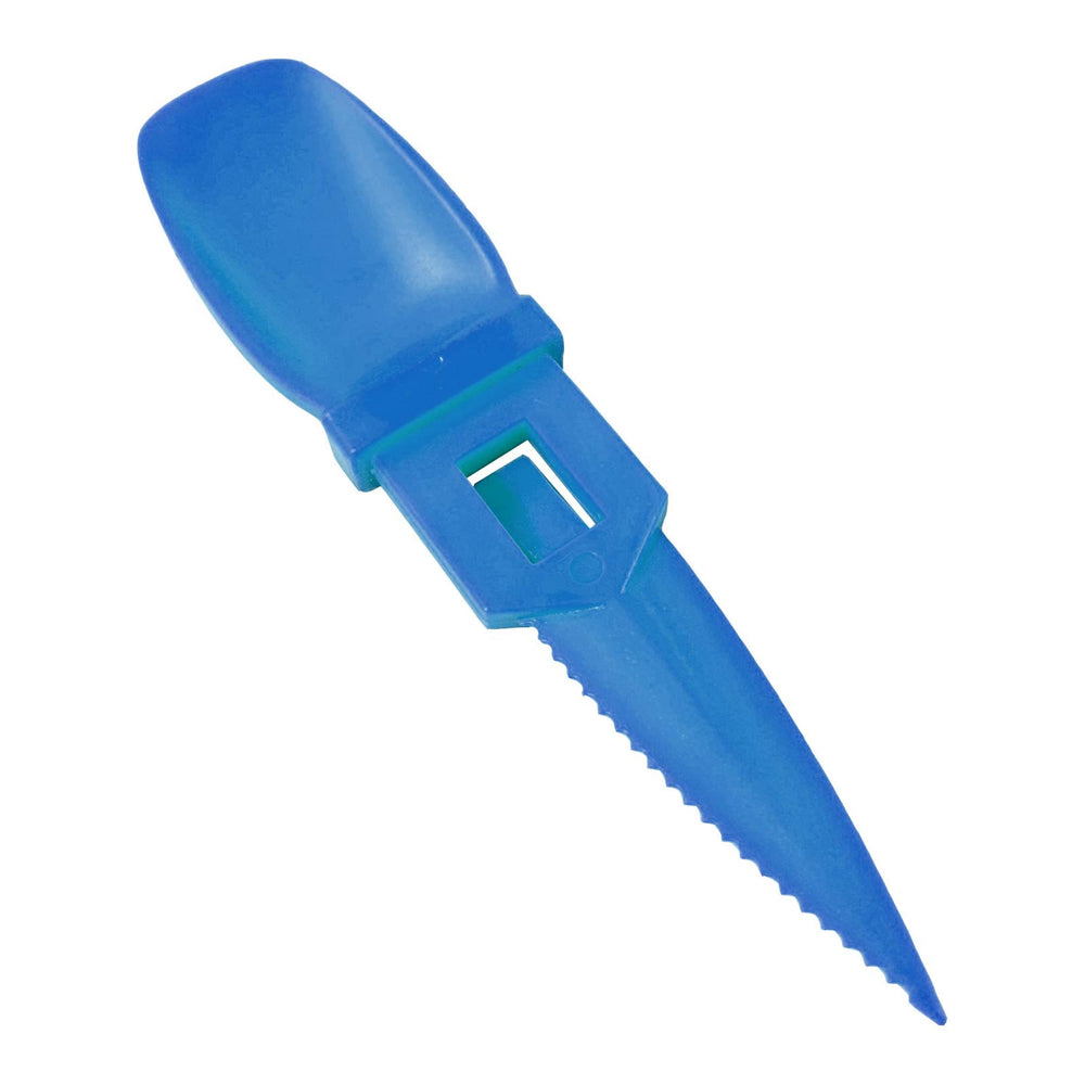 ASR Outdoor 3-in-1 utensils blue, ideal for hiking, backpacking, and travel.