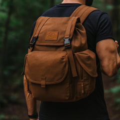 ASR Outdoor 30L top-load lid shows secure closure for quick packing