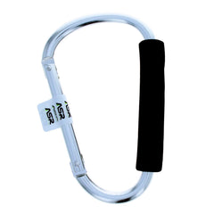 ASR Outdoor 6.5-inch jumbo aluminum carabiner with cushion grip in black for versatile use