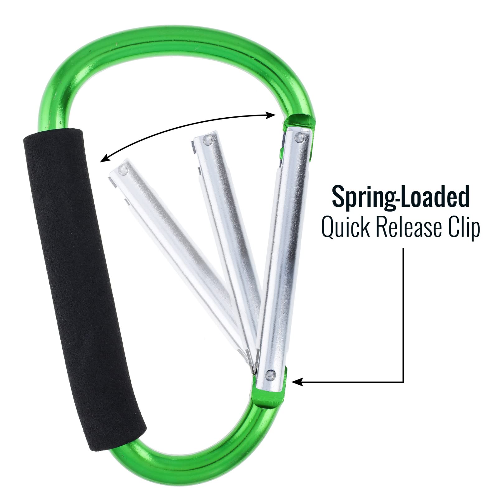 ASR Outdoor aluminum construction carabiner highlights lightweight durability